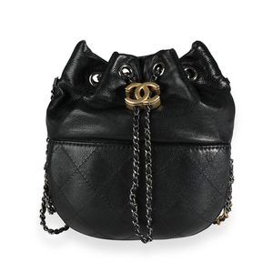 Chanel Black Quilted Calfskin Small Gabrielle Bucket Bag